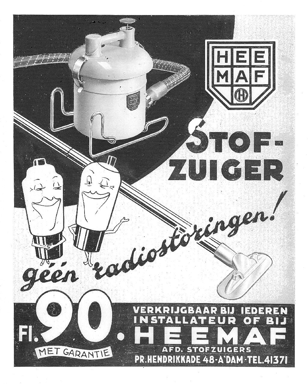 Reclame voor stofzuigers van de Heemaf 1930-1940