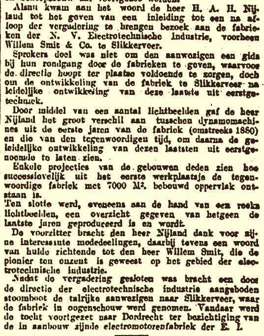 Toespraak Hidde Nijland (KIVI) 24-09-1911 bij bezoek KIVI aan Smit Slikkerveer