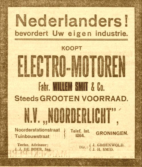 Advertentie Smit Dordt, Nieuwsblad van het Noorden (19-10-1915) 