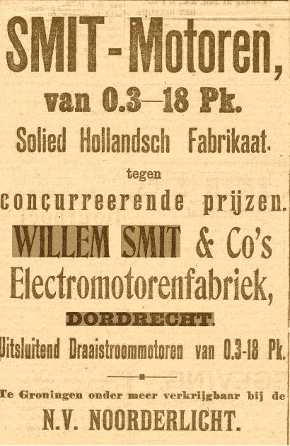 Advertentie Smit Dordt, Nieuwsblad van het Noorden (26-11-1915) 