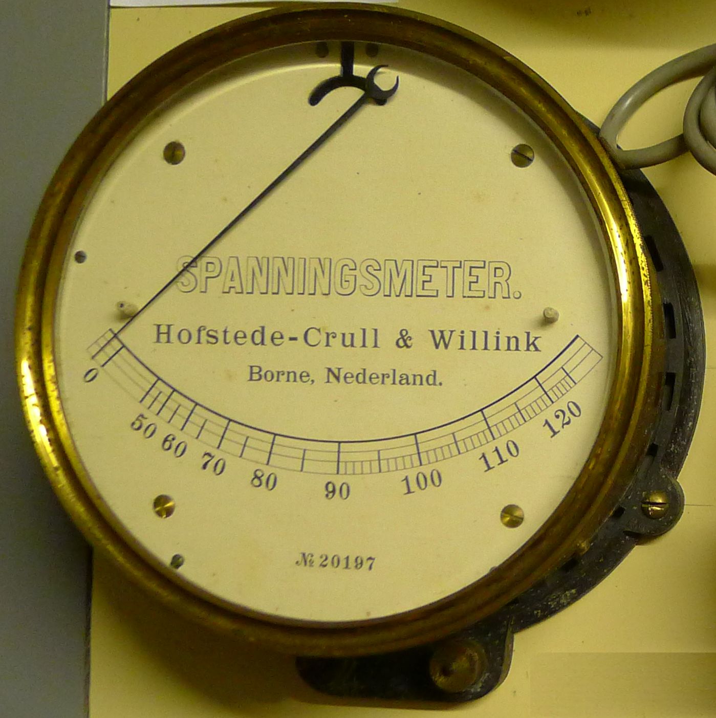 Spanningsmeter Hofstede Crull & Willink (Centrale Borne 1901)